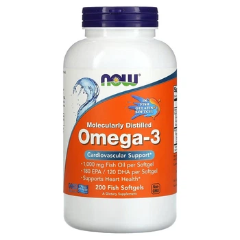 Омега-3 NOW Foods (Omega-3 180 EPA/120 DHA) 200 капсул из рыбьего желатина NOW01648