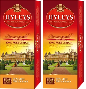 Упаковка черного чая Hyleys Английский завтрак 20 пакетиков по 1.5 г х 2 пачки (4791045017134)