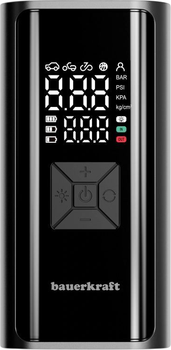 Pompka rowerowa elektryczna Bauerkraft z funkcją powerbanku i latarką (5904265086524)