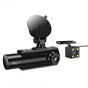 Видеорегистратор HOCO Mundial three-screen simultaneous display driving recorder DI61 (wifi version) |720p/480p+480p rear, 3.16"| Black