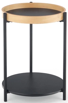 Stolik kawowy Halmar ROLO Czarny / dąb naturalny (V-CH-ROLO-LAW) (5905248108301)