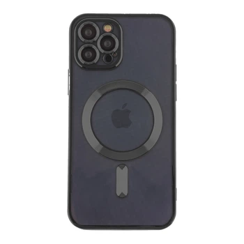 ПротиударнийЧохол TPU Metallic Full Camera with Magsafe для iPhone 12 Pro Max Black