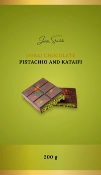 Дубайський шоколад фісташка та катаїфі LАVIVA CHOCOLATE, 200г