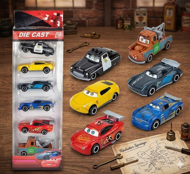 Набор машинок Cars “Молния Маквин” 6 шт (металлические) 760-15