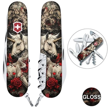 Швейцарский складной нож 91мм Victorinox CLIMBER ZODIAC Волшебный единорог 1.3703.7.Z5240pk