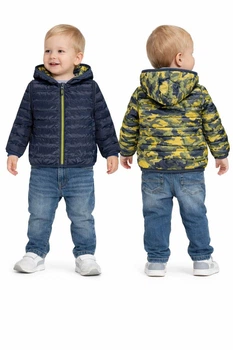 Двусторонняя куртка для мальчика Brums 193BDAA003-288 синий, желтый 92