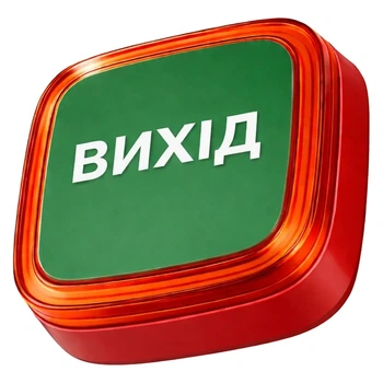 Cповіщувач Ajax EN54 FireProtect (VAD) red пожежний світловий "ВИХІД"