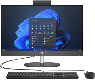 HP Комп'ютер персональний моноблок 240-G10 23.8' FHD IPS AG, Intel i3-N300, 8GB, F512GB, UMA, WiFi, кл+м, 3р, Win11P, чорний