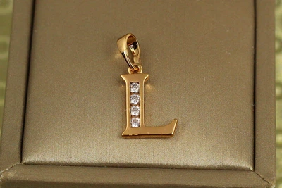 Кулон Xuping Jewelry літера L 1.5 см золотистий