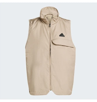 Унісекс жилетка City Escape Utility Vest Beige IS9282 водовідштовхуюча безрукавка на замок бежевого кольору Розмір XXL