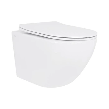 Унітаз підвісний Qtap Jay безобідковий з сідінням Soft-close QT07335175W