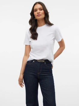 Футболка бавовняна жіноча Vero Moda 10316991 L Bright White (5715613356776)
