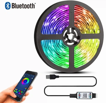 Светодиодная лента RGB для телевизора USB 5 м Разноцветный