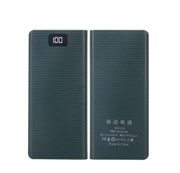 Корпус-кейс DIY под АКБ 8x18650 (18650 8шт)/ повербанк 10W 2xUSB, Type-C, microUSB, dark green (БЕЗ АКБ)