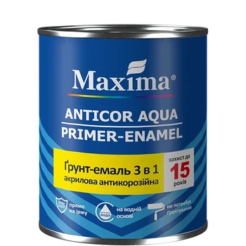 Грунт-емаль 3в1 Anticor Aqua білий Maxima 0,9кг