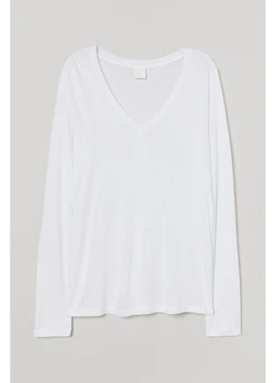 Чоловічий лонгслів H&M XS Білий 0917843_бел_02