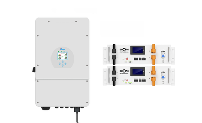 Комплект автономного энергоснабжения инвертор Deye SUN-12K-SG02LP1-EU-AM3 12 кВт + две батареи Biom Professional BALFP-R512100-UNI 5.12 кВт·ч