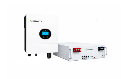 Комплект автономного энергоснабжения инвертор Growatt SPF 6000 ES Plus 6 кВт + аккумулятор Growatt HOPE 5.0L-B1 5.12 кВт·ч White