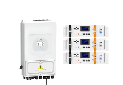 Комплект автономного энергоснабжения инвертор Deye SUN-6K-SG05LP1-EU 6 кВт + три батареи Biom Professional BALFP-R512100-UNI 5.12 кВт·ч