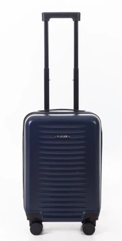 Дорожня валіза ABS-пластик FLIEGER R35747S-B Travel world 55x38x23 см Cиня на колесах