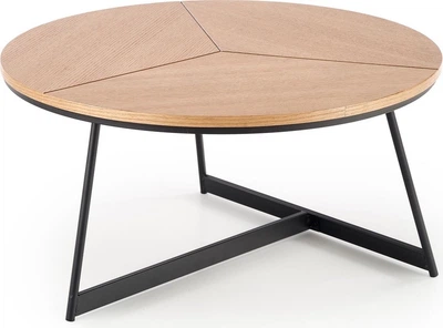 Ława Halmar KARIDA 80 cm Dąb naturalny/Czarny (5905248107649)