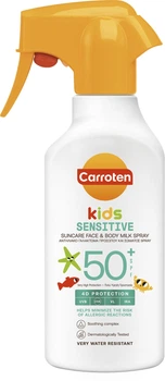 Дитяче сонцезахисне молочко-спрей Carroten для чутливої шкіри SPF 50+ 270 мл (5201314180555)