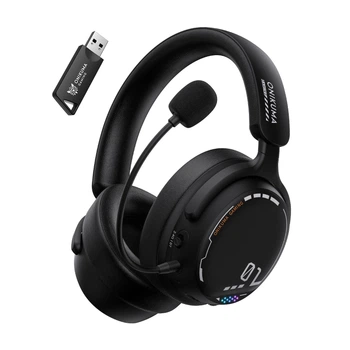 Ігрові бездротові навушники Onikuma GT886 з 2.4G + Bluetooth, знімним мікрофоном, RGB-підсвічуванням, для ПК, PS4, PS5, телефону Black