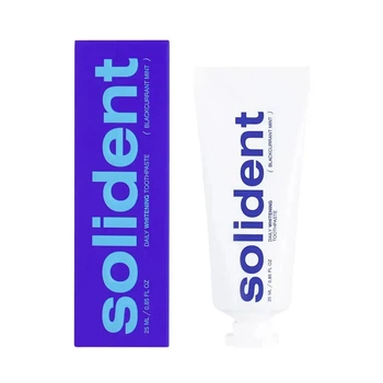 Ежедневная отбеливающая зубная паста Solident Blackcurrant mint/смородина-мята, 25 ml