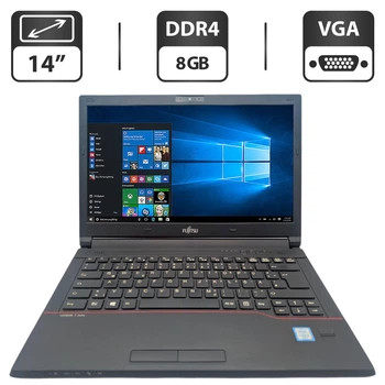 Ноутбук Fujitsu LifeBook E546 / 14" (1366x768) TN / Intel Core i5-6200U (2 (4) ядра по 2.3 - 2.8 GHz) / 8 GB DDR4 / 500 GB HDD / Intel HD Graphics 520 / WebCam б/у