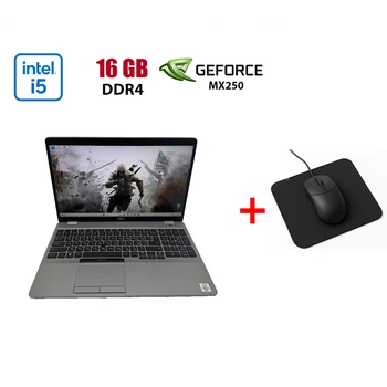 Ультрабук Dell Latitude 5511 / 15.6" (1920x1080) IPS / Intel Core i5-10400H (4 (8) ядра по 2.6 - 4.6 GHz) / 16 GB DDR4 / 256 GB SSD / nVidia GeForce MX250, 2 GB GDDR5, 64-bit / WebCam / HDMI б/у + Подарок Мышка и коврик