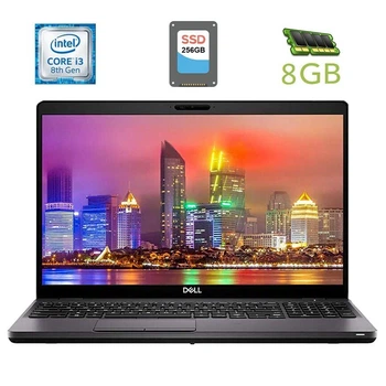 Ноутбук Dell Latitude 5500 / 15.6" (1366x768) TN / Intel Core i3-8145U (2 (4) ядра по 2.1 - 3.9 GHz) / 8 GB DDR4 / 256 GB SSD / Intel UHD Graphics 620 / WebCam б/у