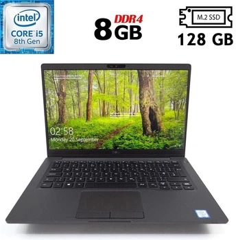 Ультрабук Dell Latitude 7400 / 14" (1920x1080) IPS / Intel Core i5-8265U (4 (8) ядра по 1.6 - 3.9 GHz) / 8 GB DDR4 / 128 GB SSD M.2 / Intel UHD Graphics 620 / WebCam б/у