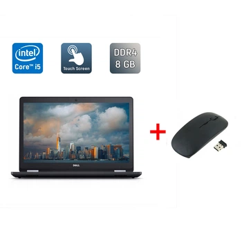 Ноутбук Dell Latitude E5570 / 15.6" (1920x1080) IPS Touch / Intel Core i5-6300U (2 (4) ядра по 2.4 - 3.0 GHz) / 8 GB DDR4 / 256 GB SSD / AMD Radeon R7 M360, 2 GB DDR3, 64-bit / VGA / WebCam / Windows 10 б/у + Подарок Беспроводная мышь USB
