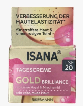 Антивозрастный крем с маточным молочком для очень зрелой кожи Isana tagescreme gold brilliance 50 мл