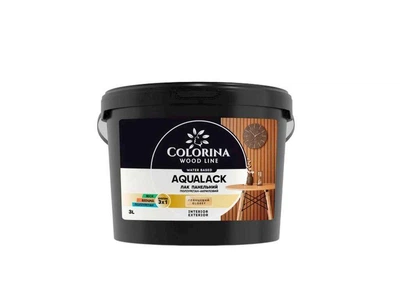 Лак акриловий COLORINA панельний 3,0 AQUALACK шовковисто-матовий