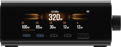Зарядний пристрій Ecoflow RAPID Pro GaN Desktop Charger 320 Вт 4xUSB-C 1xUSB-A (EF-STATION320W-EU)