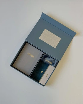 Бокс беременности SENSE нежно-голубой, подарочный набор для беременной, memory box беременности, подарок будущей маме