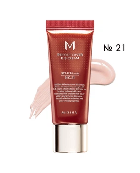 ВВ крем Missha M Perfect Cover BB Cream SPF 42/Pa+++ 21 тон (20 мл)