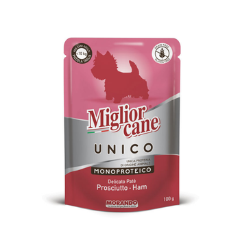 Консервированный корм Morando Migliorcane UNICO Влажный корм для собак, паштет из прошутто 100 г (m02451)