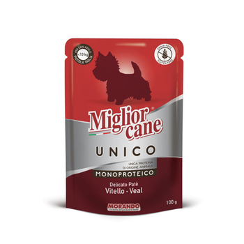 Консервированный корм Morando Migliorcane UNICO Влажный корм для собак, паштет из телятины 100 г (m02452)