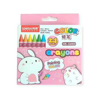 Мел восковый Weibo Malevaro 56003WB 24 цвета Разноцветный shop (6971082815636)
