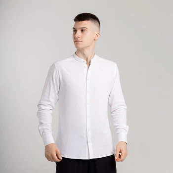 Чоловіча сорочка біла з довгим рукавом Pobedov Orion (XL)