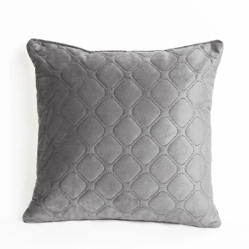 Подушка декоративна 40×40 ТЕП VELOUR темно-сіра Dark Grey, велюр, м’яка, антиалергенна