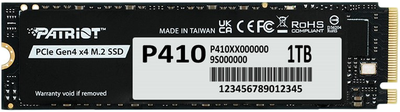 Dysk SSD Patriot Viper P410 1TB PCIe Gen 4.0x4 NVMe 1.4 M.2 (P410P1TBM28H)