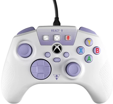 Przewodowy kontroler Turtle Beach React R XBX/XB1/PC White/Purple (731855007325)