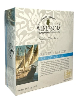 Чай Windsor Earl Grey чорний в пакетиках 100 шт х 2 г (57412)