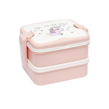 Контейнер для еды двойной "The one and only" 6301(Pink)