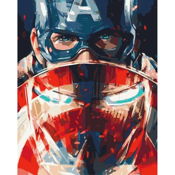 Картина по номерам БЕЗ подрамника Marvel "Противостояние" 40х50 см