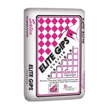Шпаклевка финишная Elite Gips Saten Ultra white гіпсова 25 кг
