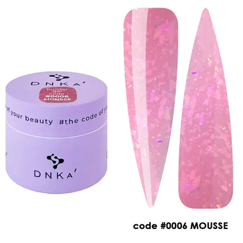 Моделювальний гель DNKa' Builder Gel Mousse #0006 на 15 мл для зміцнення, нарощування нігтів